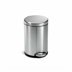 Simplehuman kulatý pedálový koš 4,5 l, nerez