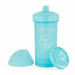 Twistshake Netekoucí láhev s pítkem 360 ml 12 m+, modrá