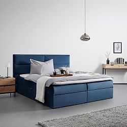 Boxspring Postel Kilian, Modrá, 180x200