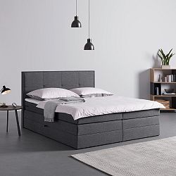 Postel Boxspring Lori, 180x200, Tmavě Šedá