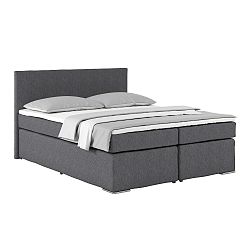 Postel Boxspring Nero 160x200 Cm, Tmavě Šedá